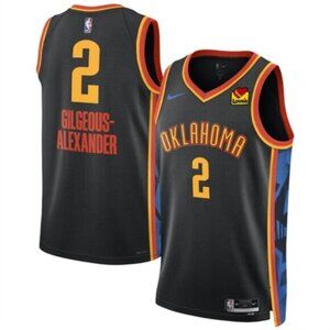 Mens Kids Youths Shai Gilgeous Alexander Black Stitched Jersey